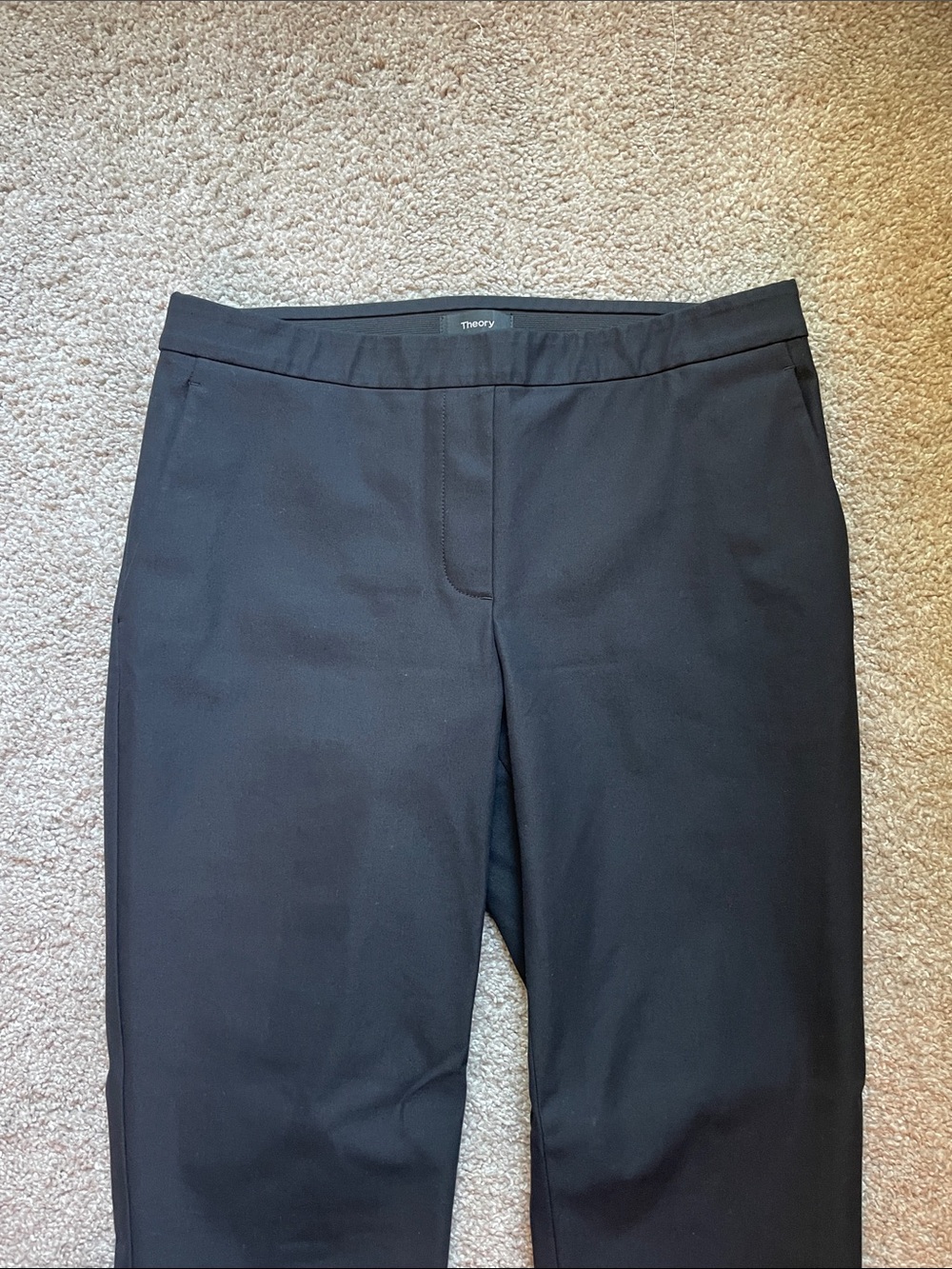 Theory Black Slim Ankle Trousers